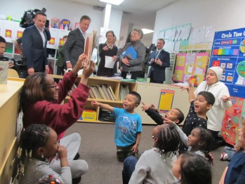 Governor Lamont visits ABCD daycare.