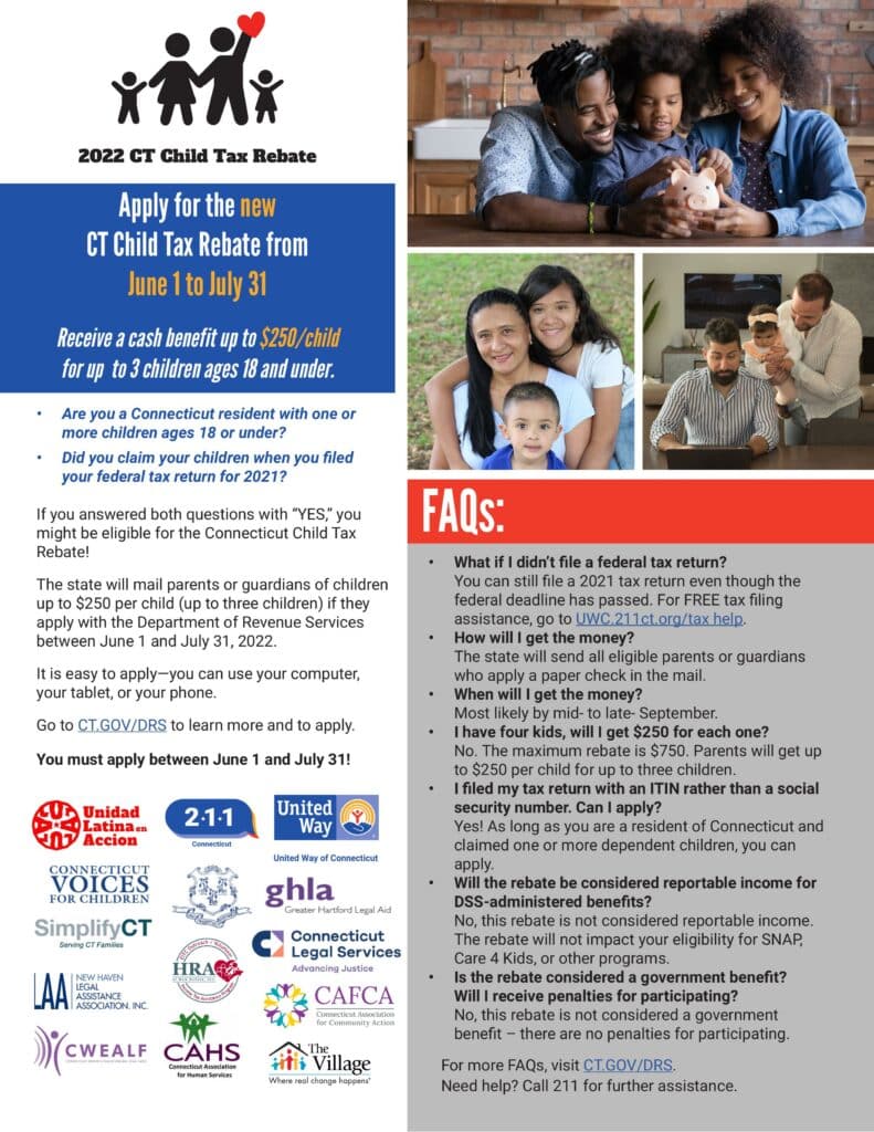 CT Child Tax Rebate Flyer